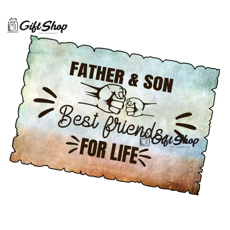 Father and sun best friends for life, magnet frigider mgs057